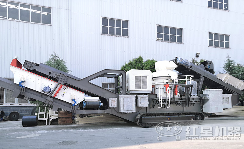 履帶圓錐破碎機，遙控移動